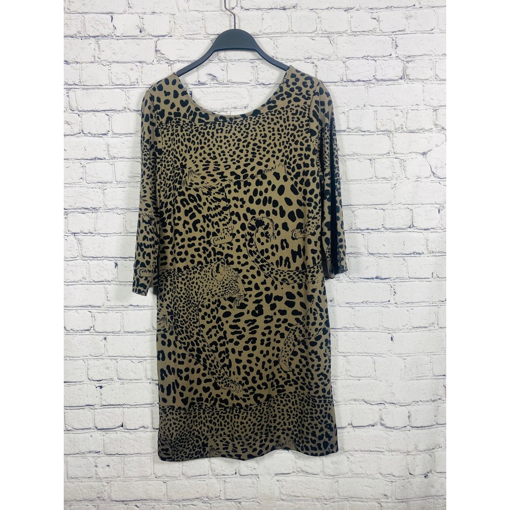 Banana Republic Dress Womens Leopard Print Cheetah XS Excellent Stretch Shift
